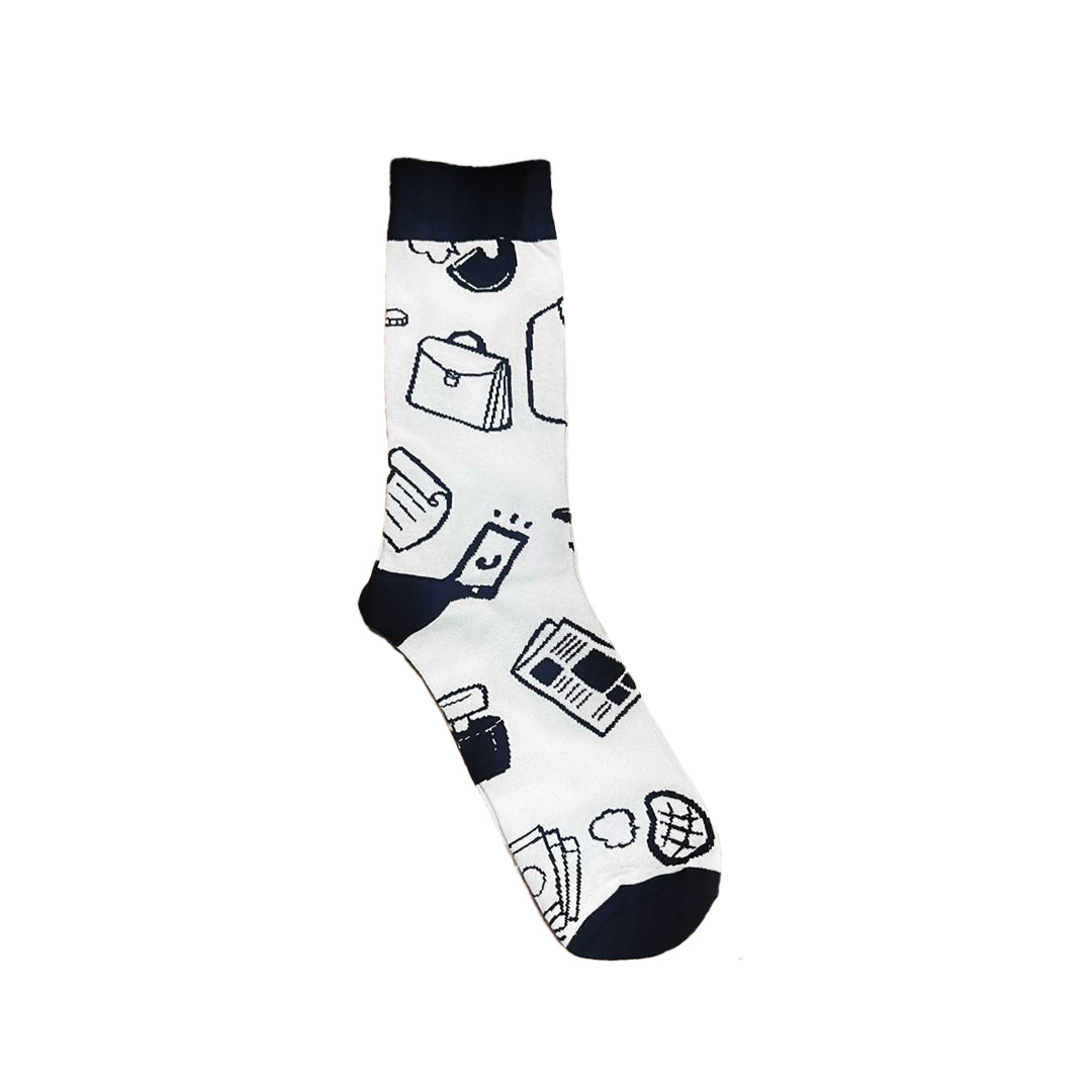 Paper on Black & White Crazy Socks