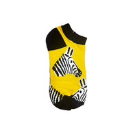 Thumbnail for Zebra on Yellow Low Cut Crazy Socks