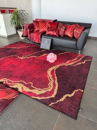 Thumbnail for Burgundy Abstract Centerpiece (Rug)