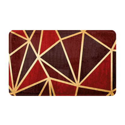 SuperSoft Burgundy Metallic Geo Door Mat