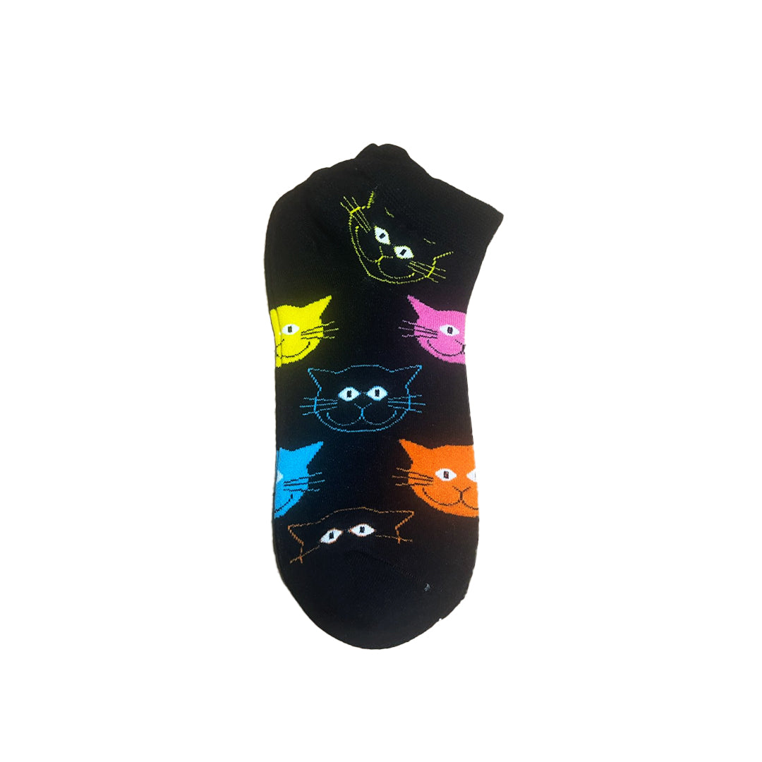 Colorful Cats Low Cut Crazy Socks
