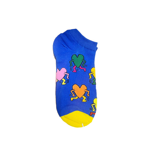 Walking Heart Low Cut Crazy Socks