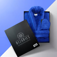 Thumbnail for Velour Bathrobe and Slippers Set