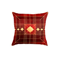 Thumbnail for SuperSoft Maroon Geometric Throw Cushion