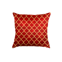 Thumbnail for SuperSoft Maroon & Copper Quatrefoil Throw Cushion