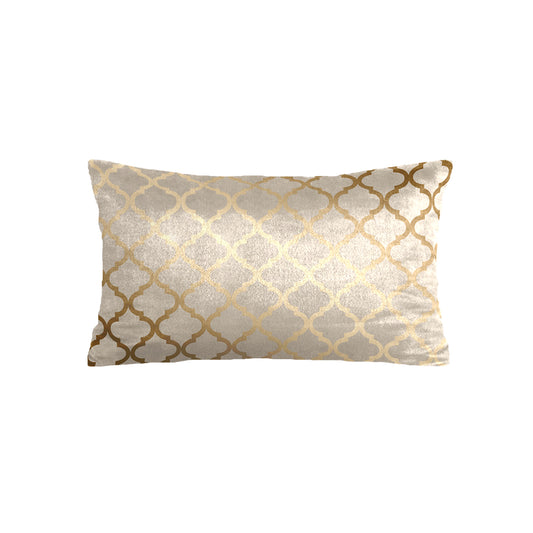 SuperSoft Beige Quatrefoil Rectangle