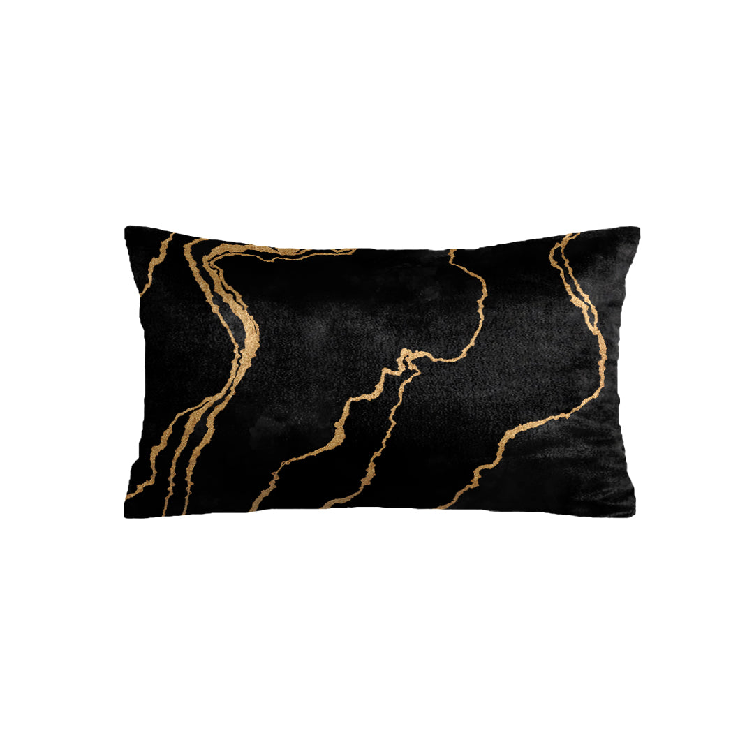 SuperSoft Black Gold Abstract Pattern Rectangle