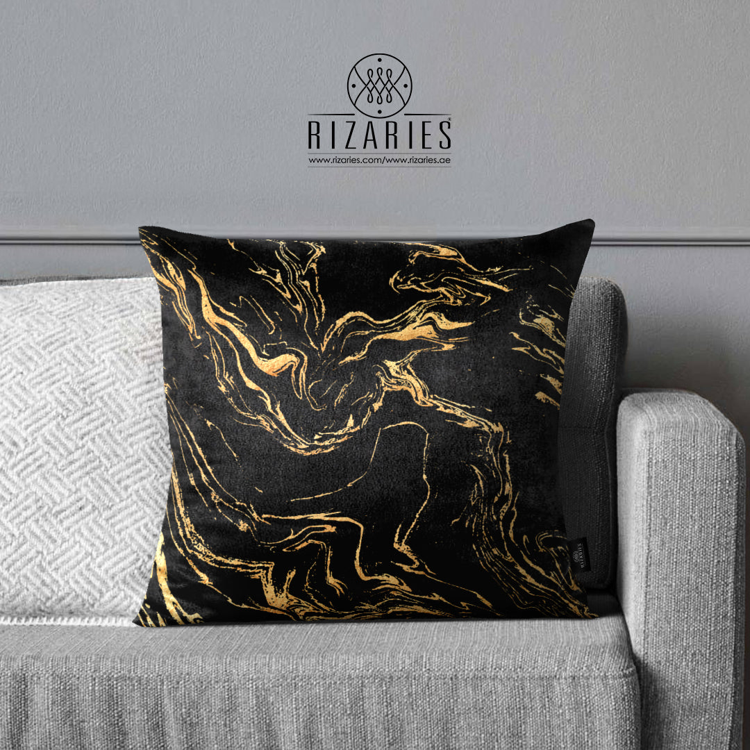 SuperSoft New Black Gold Abstract