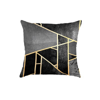 Thumbnail for SuperSoft Grey Black Geo Stone Throw Cushion