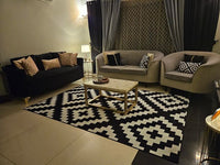 Thumbnail for Black and White Geometric Centerpiece (Rug)