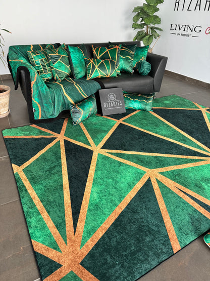 Green Geo Metallic Centerpiece (Rug)