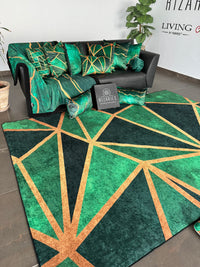 Thumbnail for Green Geo Metallic Centerpiece (Rug)