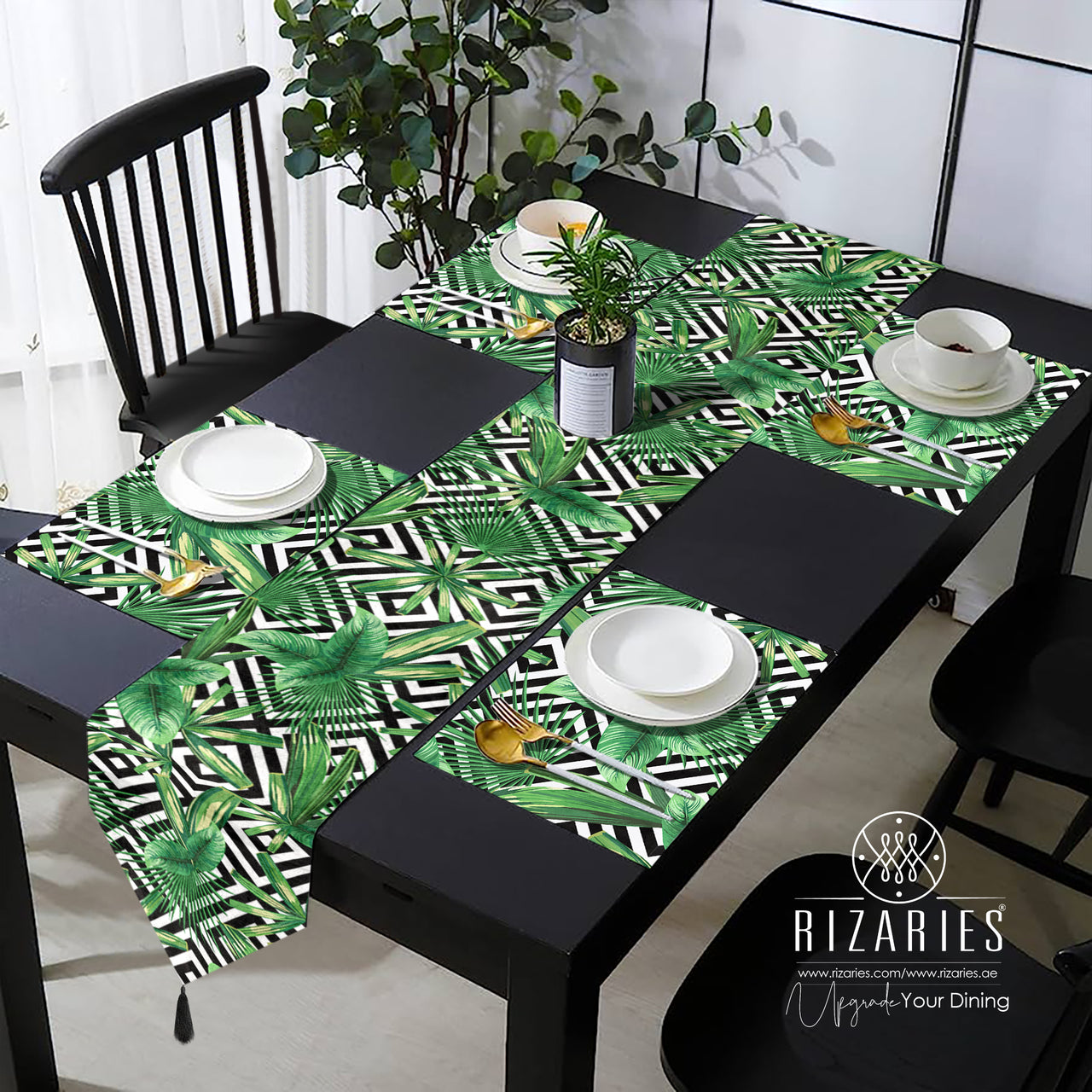 Tropical Geometric Table Style Set