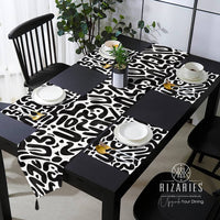 Thumbnail for Black & White Abstract Table Style Set