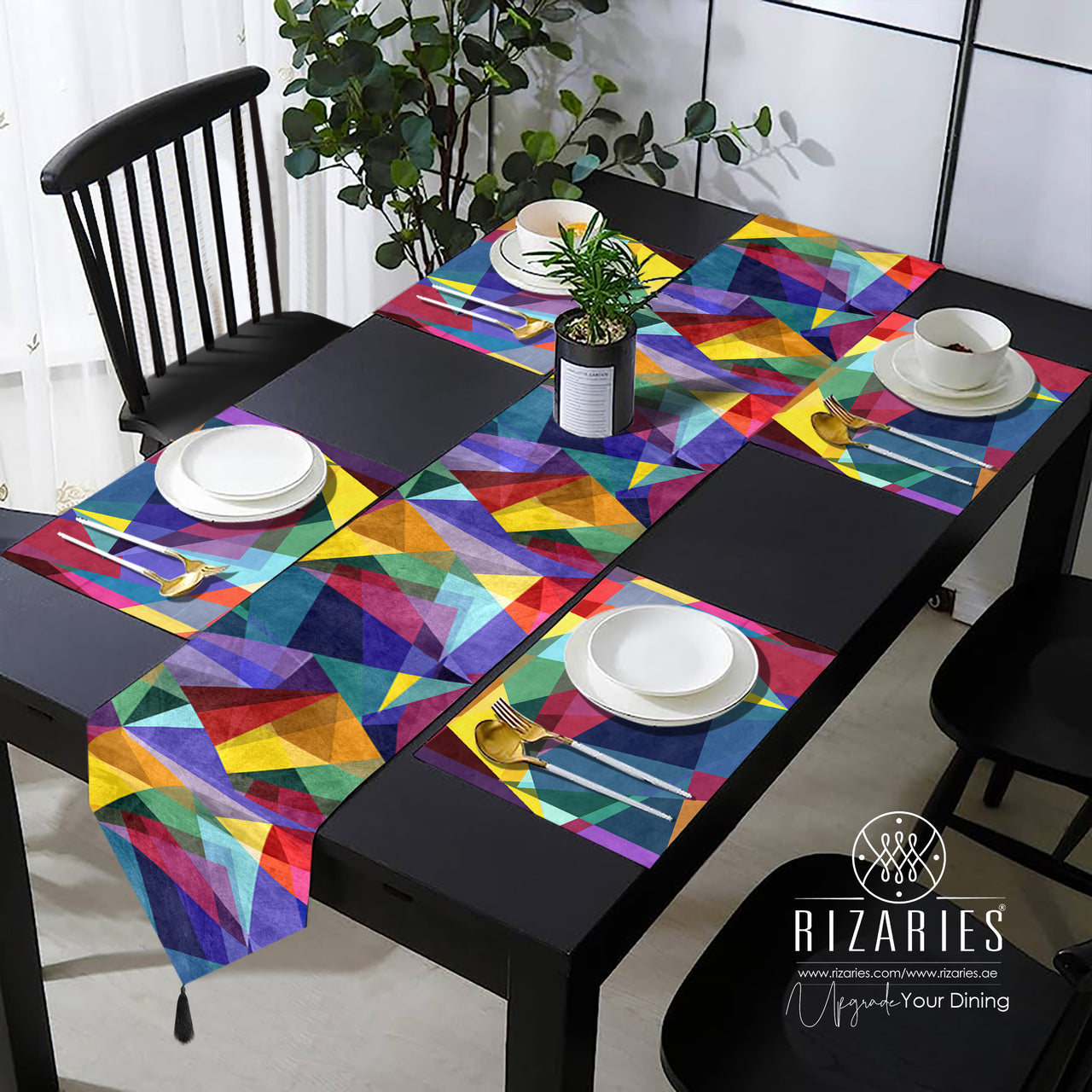 Colorful Abstract Geo Table Style Set