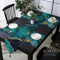 Thumbnail for Sea Green Abstract Table Style Set