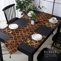 Thumbnail for Brown Quatrefoil Table Style Set