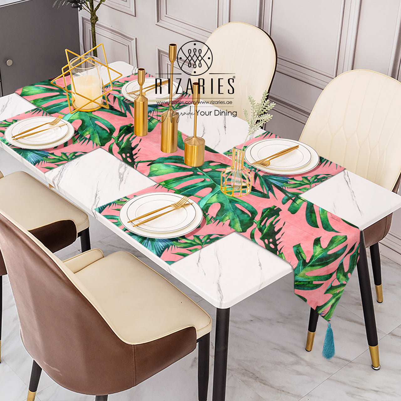 Pink Tropical Table Style Set