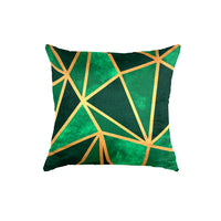 Thumbnail for SuperSoft Green Geo Metallic Throw Pillow