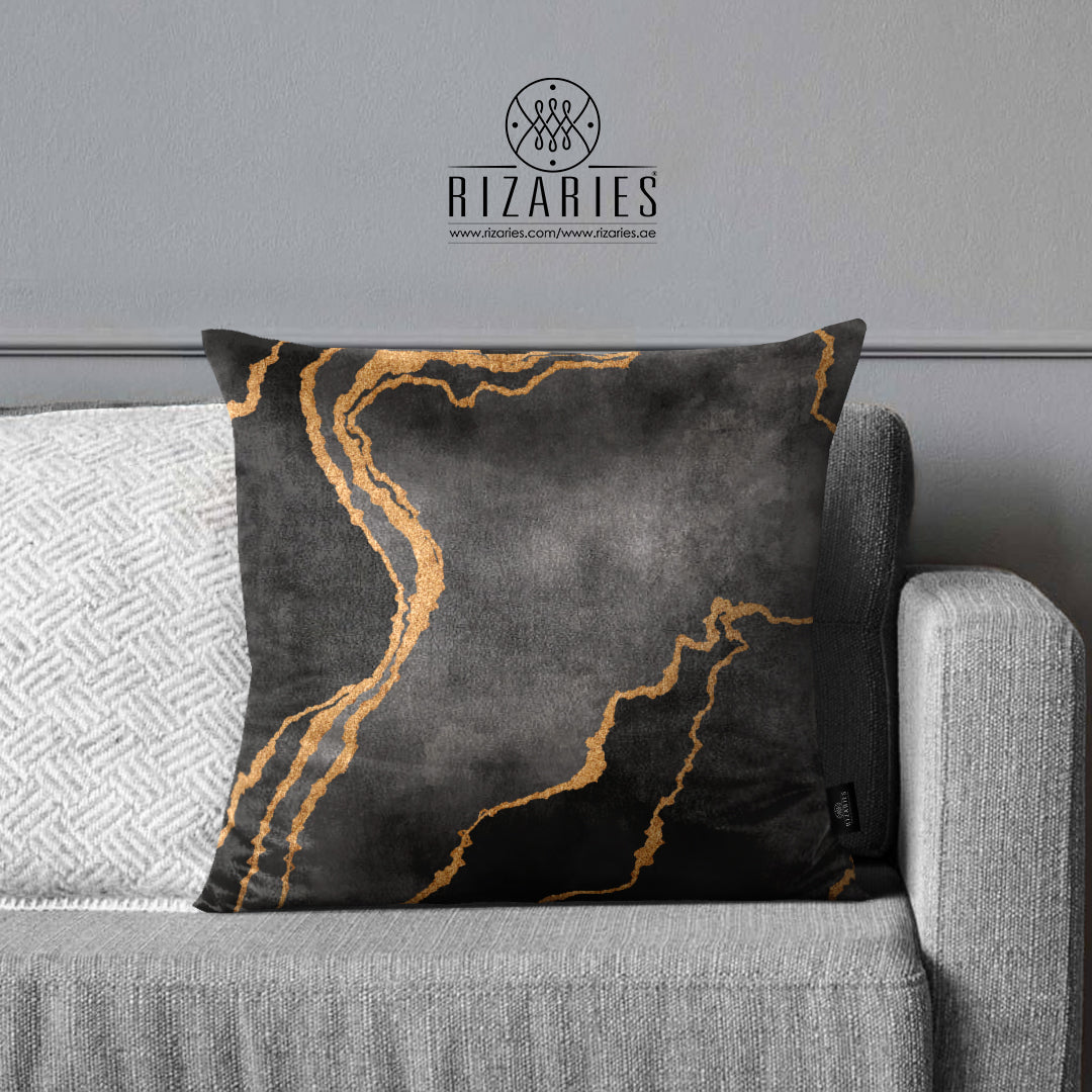 SuperSoft Grey Gold Abstract