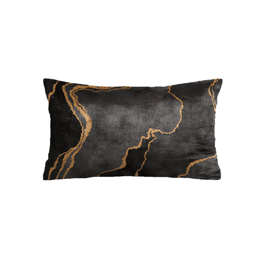 SuperSoft Grey Gold Abstract Rectangle