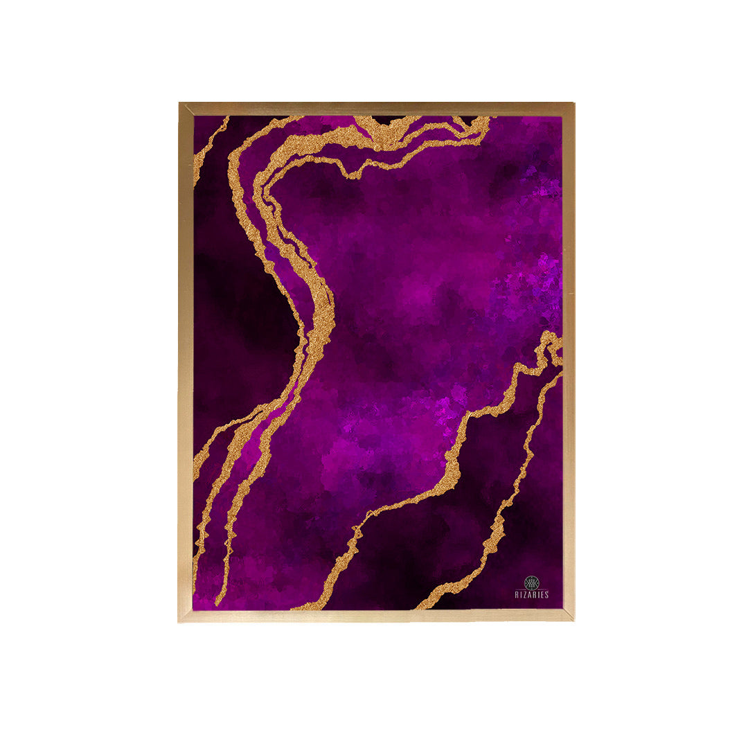 Purple Abstract Wall Painting