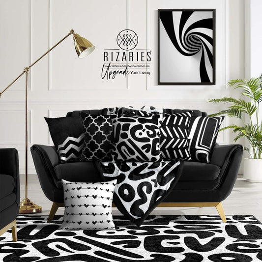 New Black & White Modern Throw Pillow Set of 6