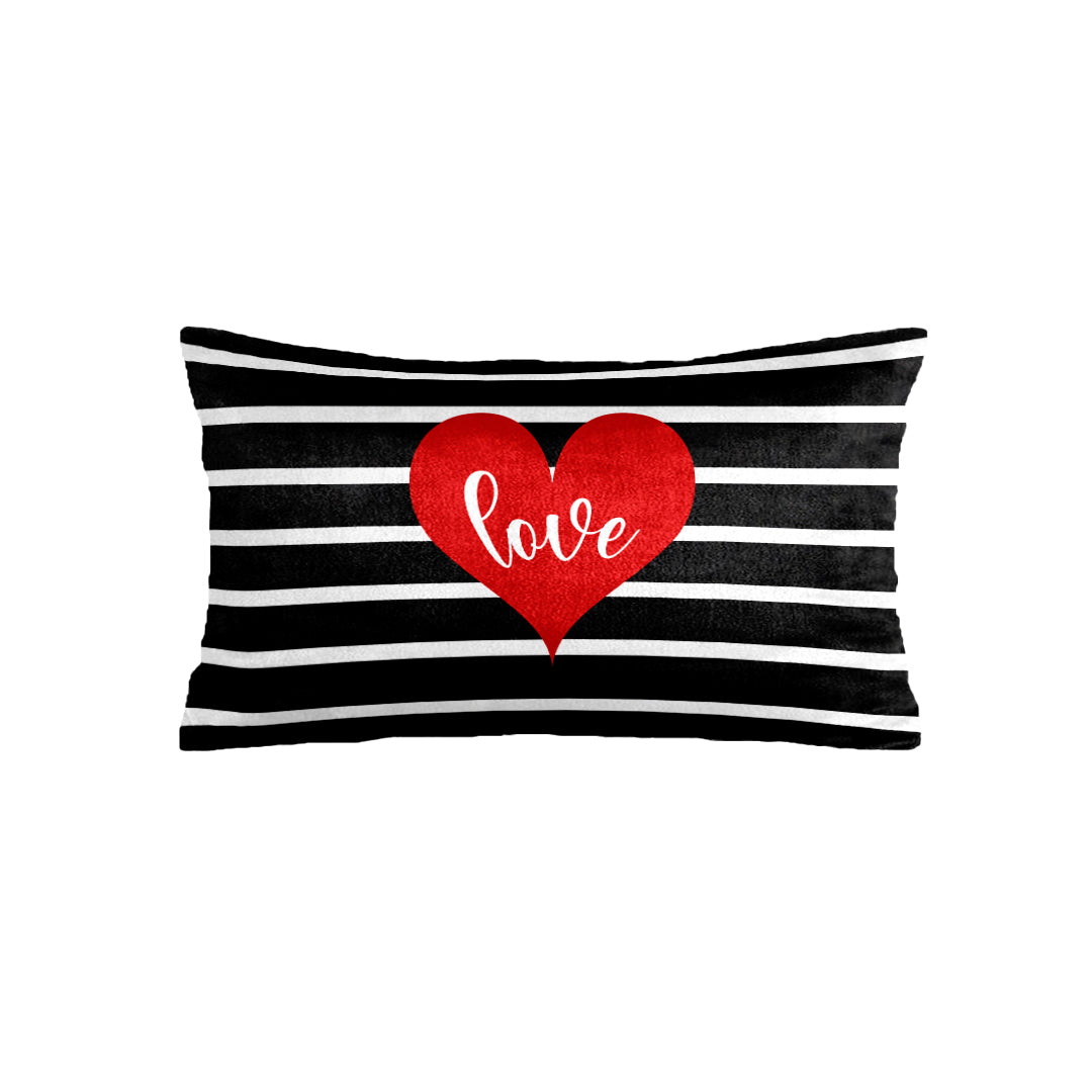 SuperSoft Black White Love Rectangle