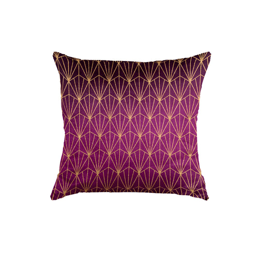 SuperSoft Gold Purple Throw Pillow