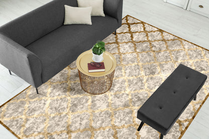 Copper Gold Quatrefoil Centerpiece (Rug)