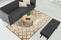 Thumbnail for Copper Gold Quatrefoil Centerpiece (Rug)