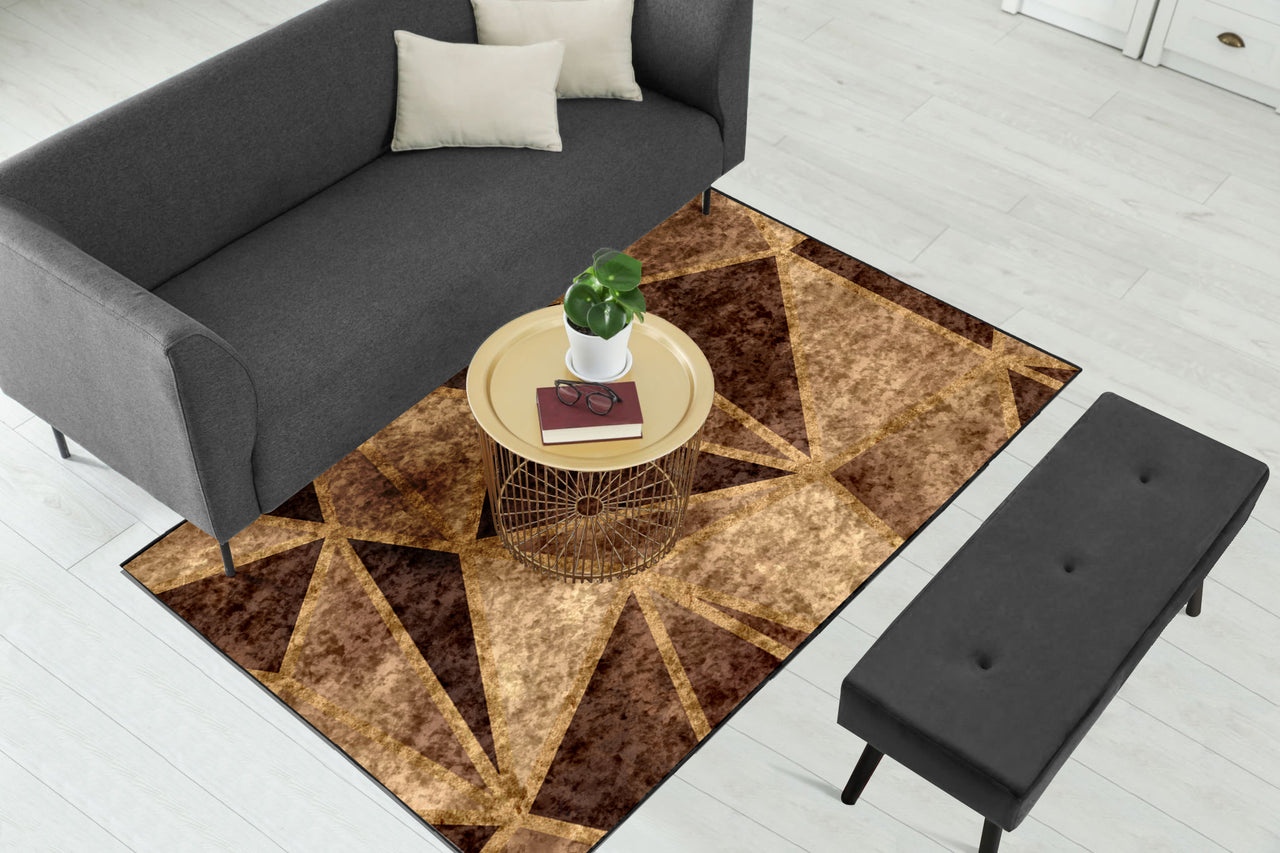 Copper Gold Triangle Centerpiece (Rug)