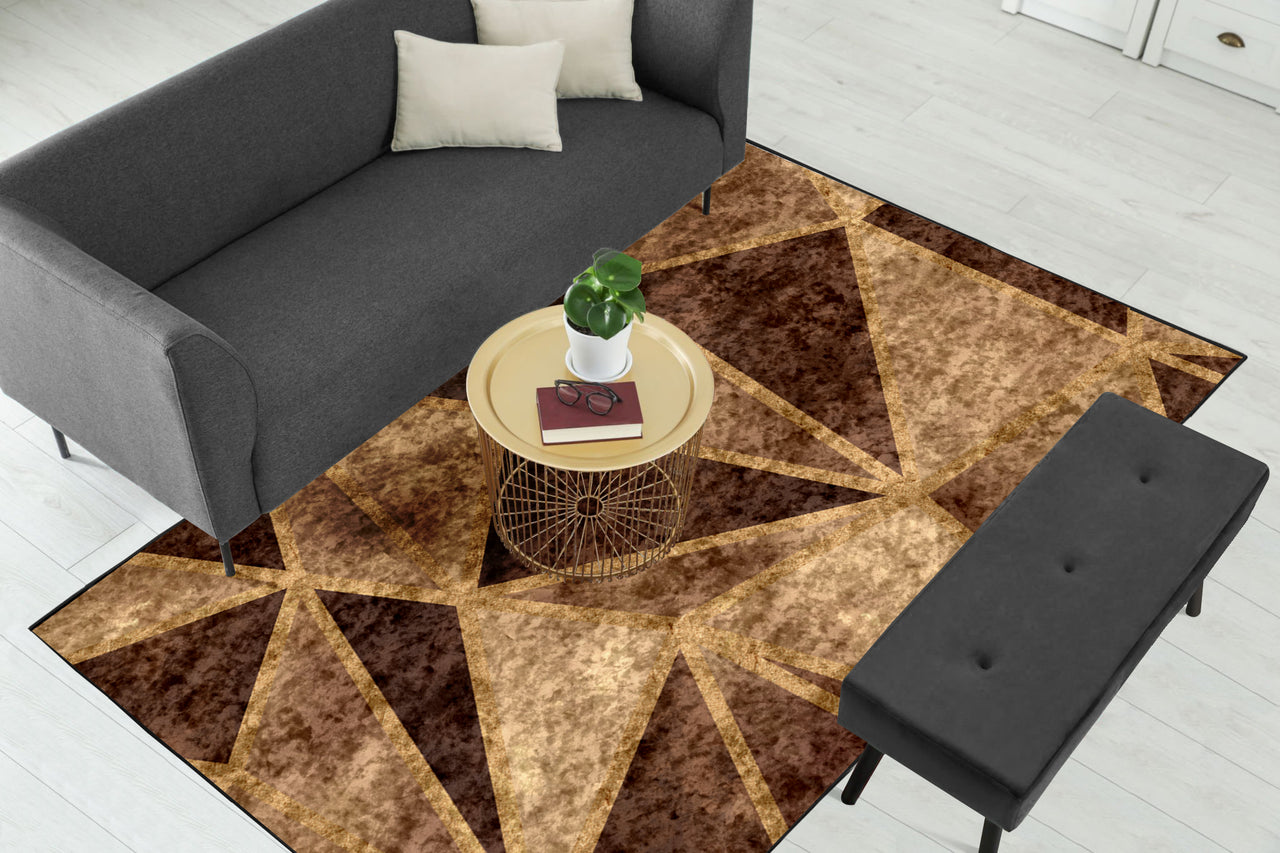 Copper Gold Triangle Centerpiece (Rug)