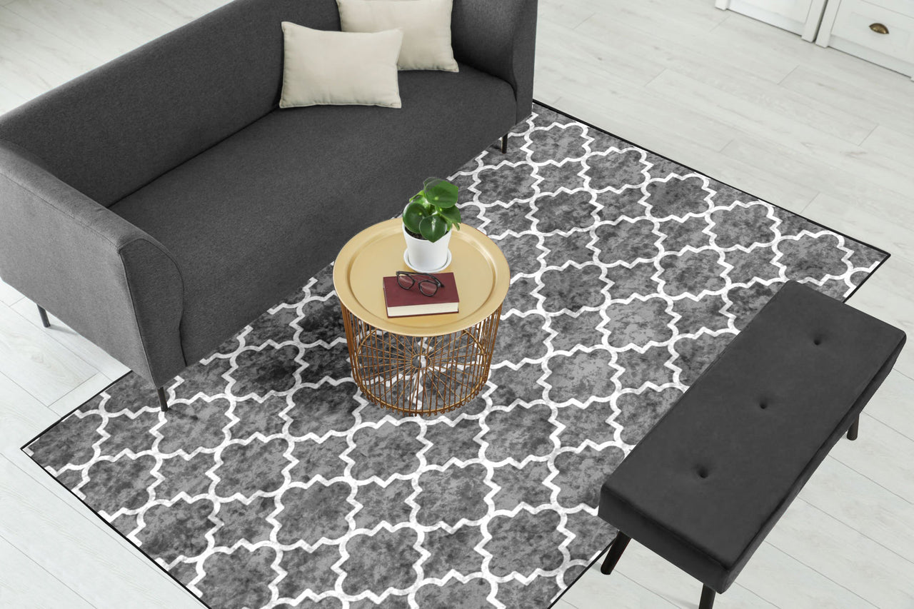 Grey & White Centerpiece (Rug)