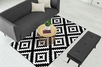 Thumbnail for Black and White Geometric Centerpiece (Rug)