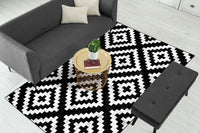 Thumbnail for Black and White Geometric Centerpiece (Rug)