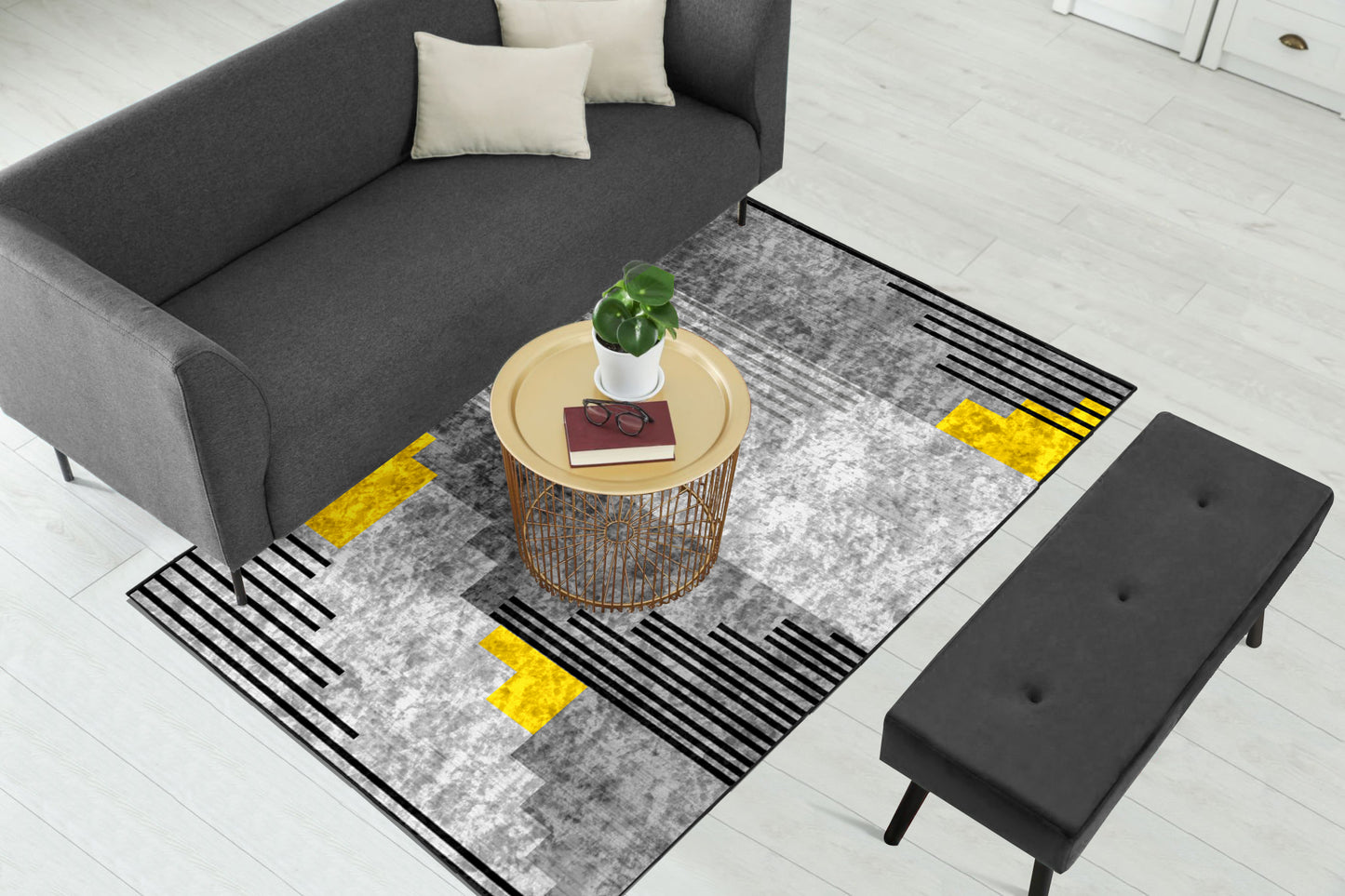 Black Lines Centerpiece (Rug)