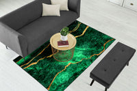 Thumbnail for Green Gold Abstract Centerpiece (Rug)