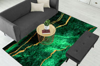 Thumbnail for Green Gold Abstract Centerpiece (Rug)