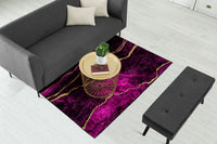 Thumbnail for Purple & Gold Abstract Centerpiece (Rug)