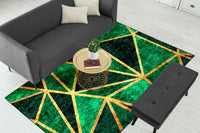 Thumbnail for Green Geo Metallic Centerpiece (Rug)