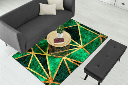 Green Geo Metallic Centerpiece (Rug)