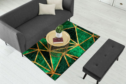 Green Geo Metallic Centerpiece (Rug)