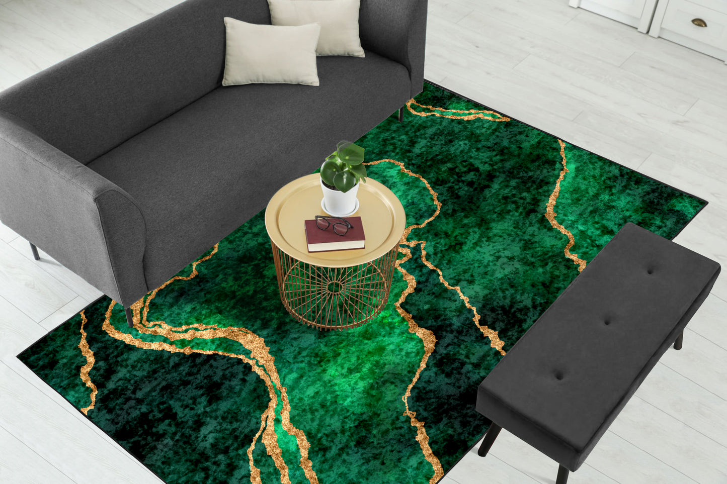 Green Abstract Centerpiece (Rug)