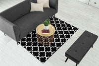 Thumbnail for Black Quatrefoil Centerpiece (Rug)