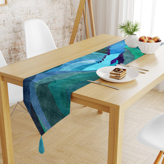 Teal Mist Table Runner