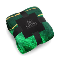 Thumbnail for Soft Green & Gold Abstract Sofa Blanket Throw