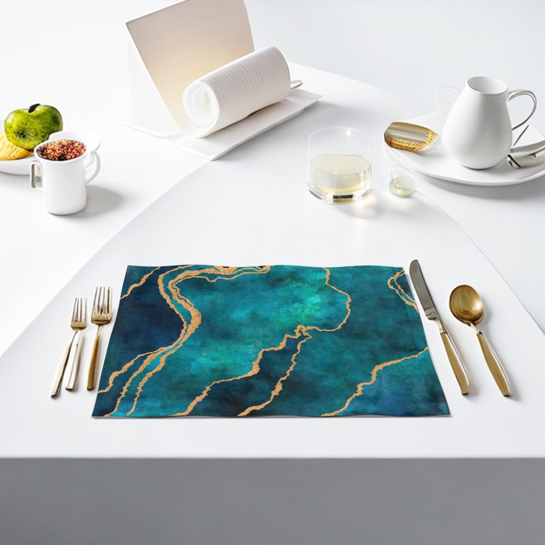Sea Green Abstract Table Mats