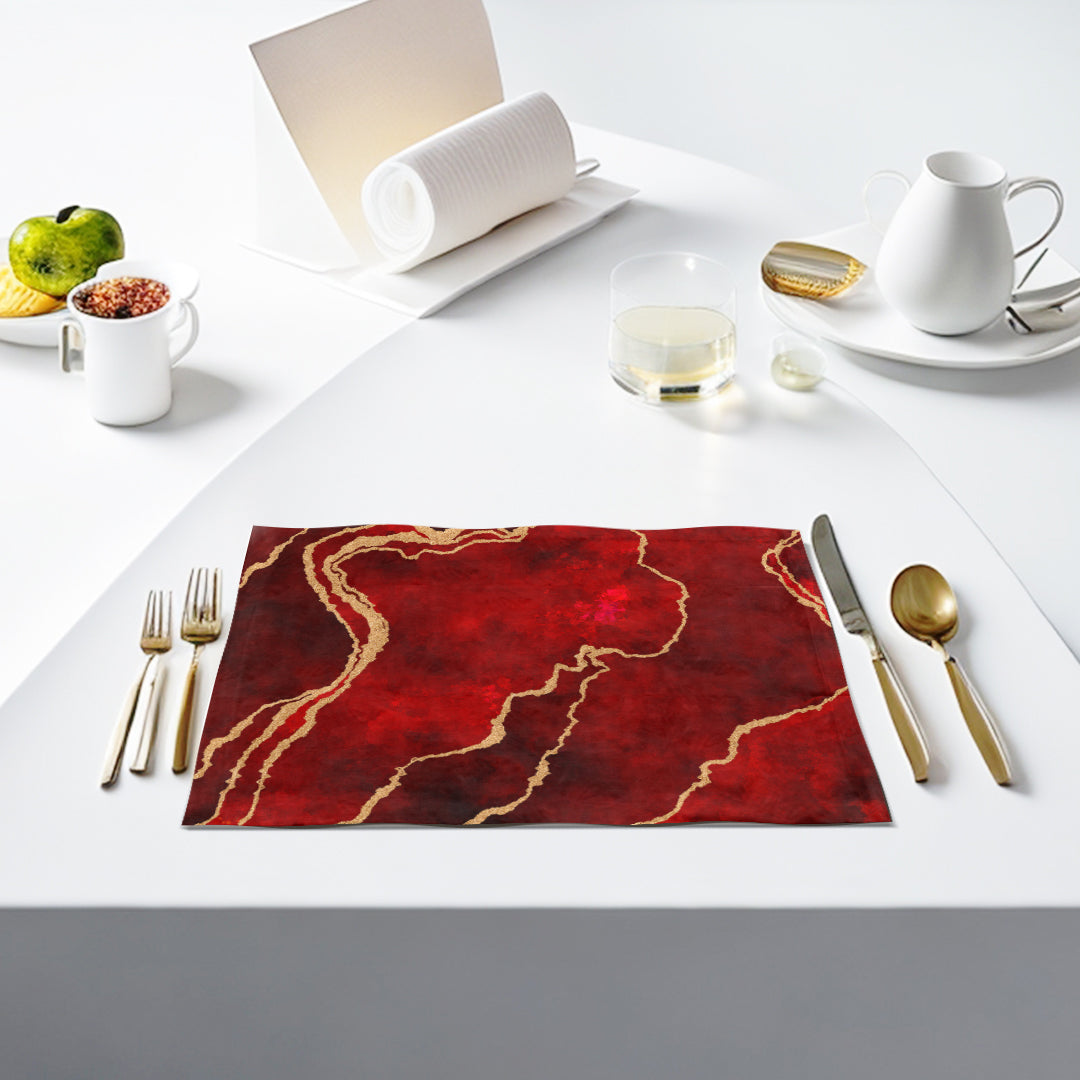 Burgundy Abstract Table Mats