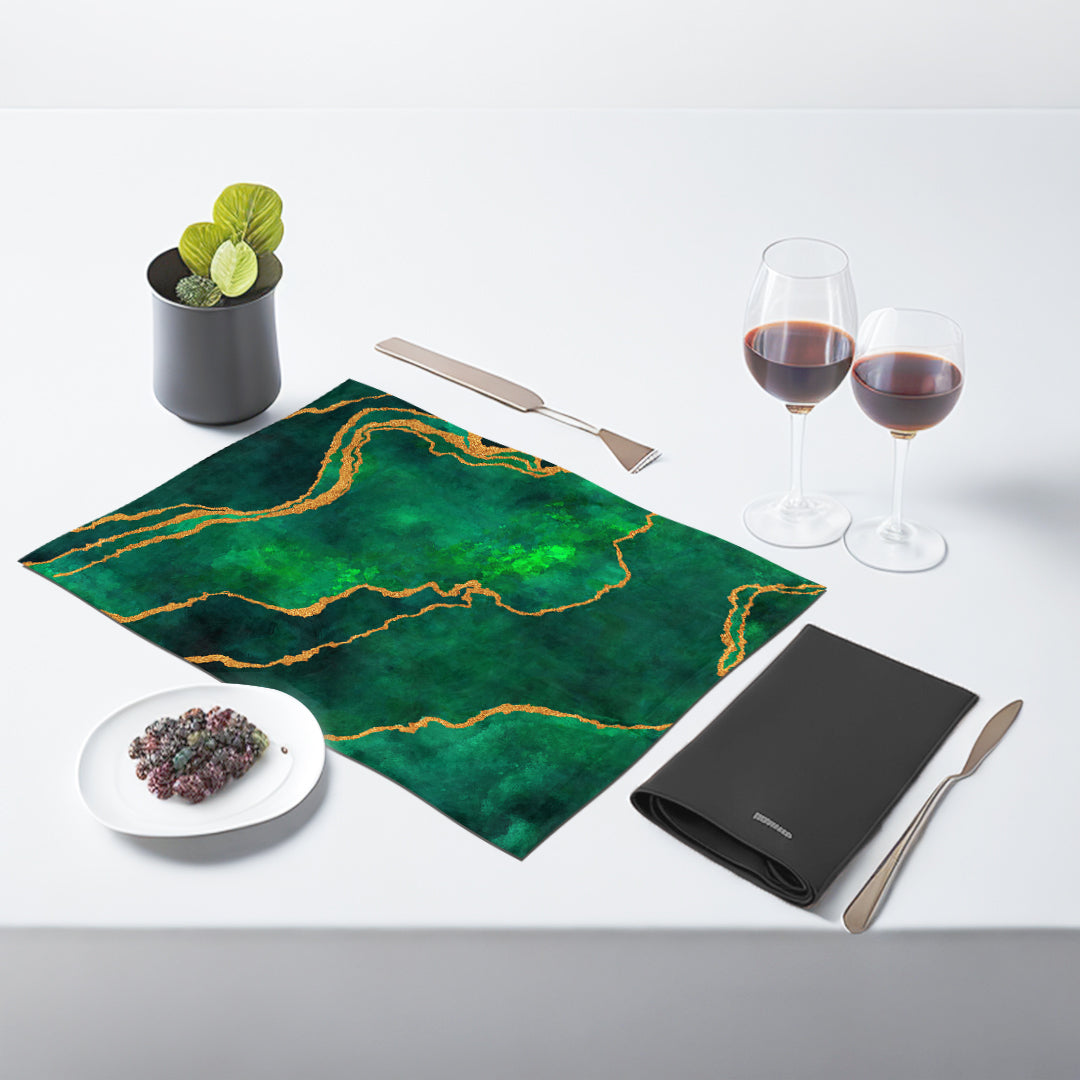 Green Abstract Table Mats